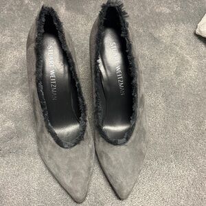Stuart Weitzman Gray suede Heels